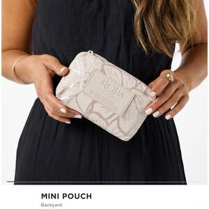 ALOHA Collection Backyard Mini Pouch metallic light rose gold and oyster colors